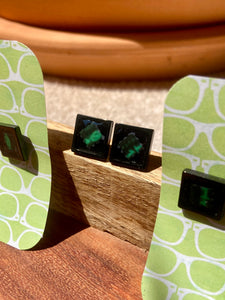Matrix Binary Code 0/1 LSD Tab Earrings
